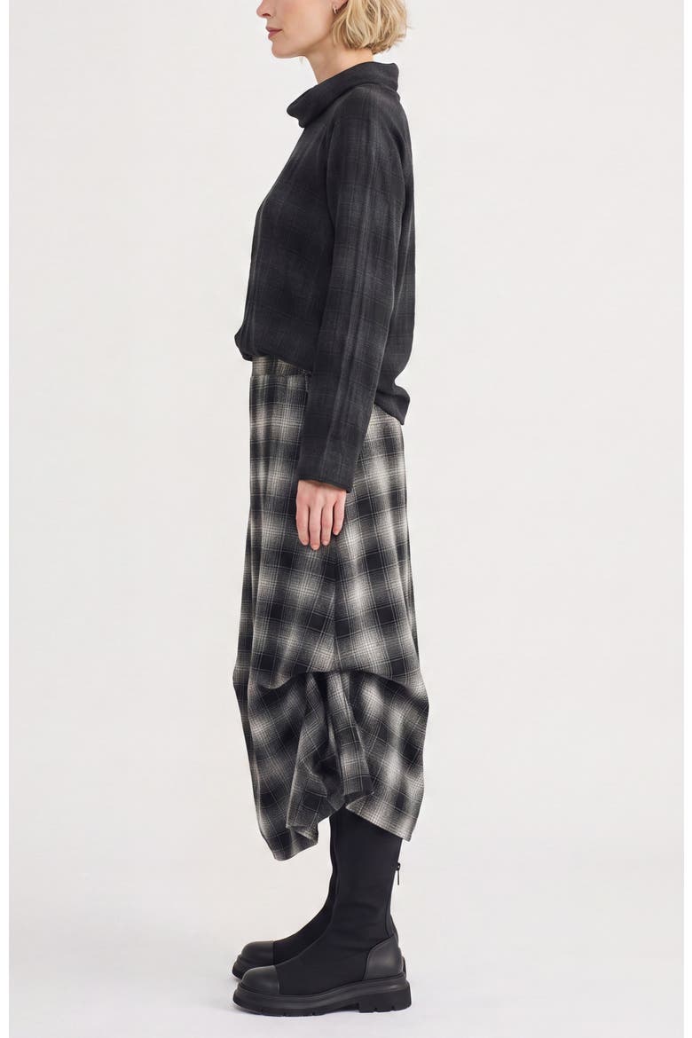 Hayes Plaid A-line Skirt, Alternate, color, Ecru Plaid