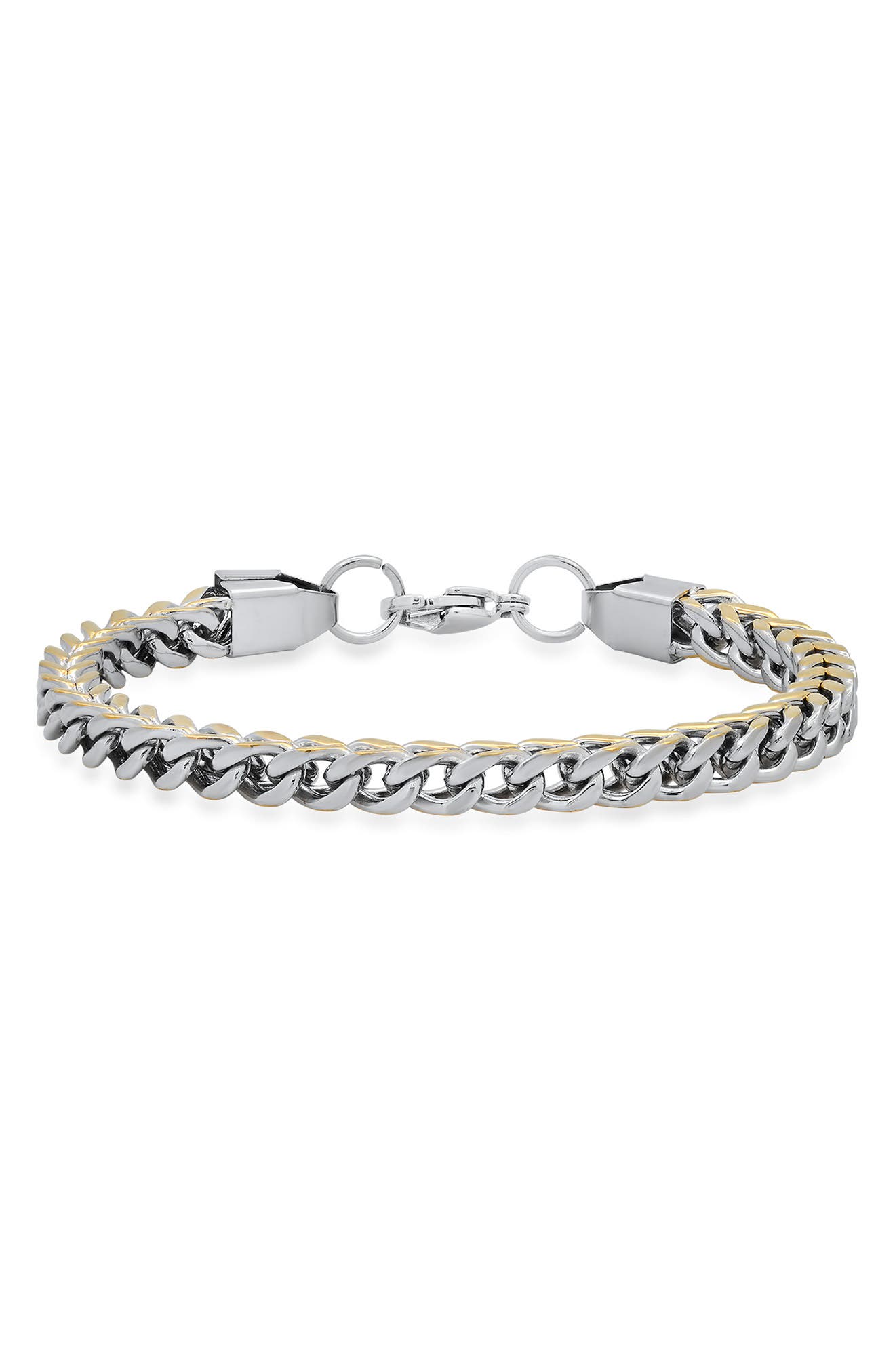 HMY JEWELRY Stainless Steel Curb Chain Bracelet