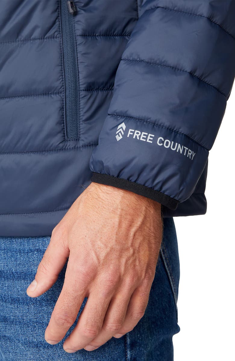 Free Country Colorblock Puffer Jacket, Alternate, color, Navy