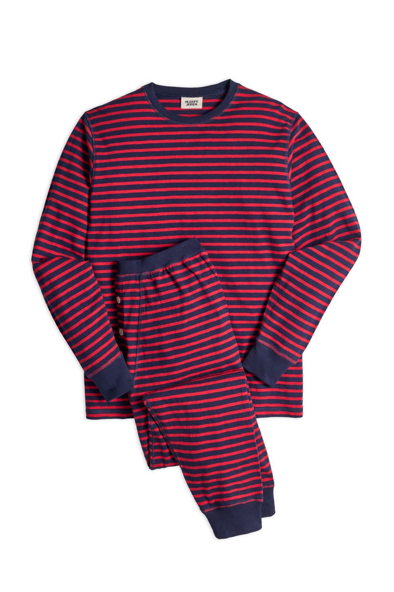 Keith Lounge Set, Alternate, color, Navy and Red Stripe
