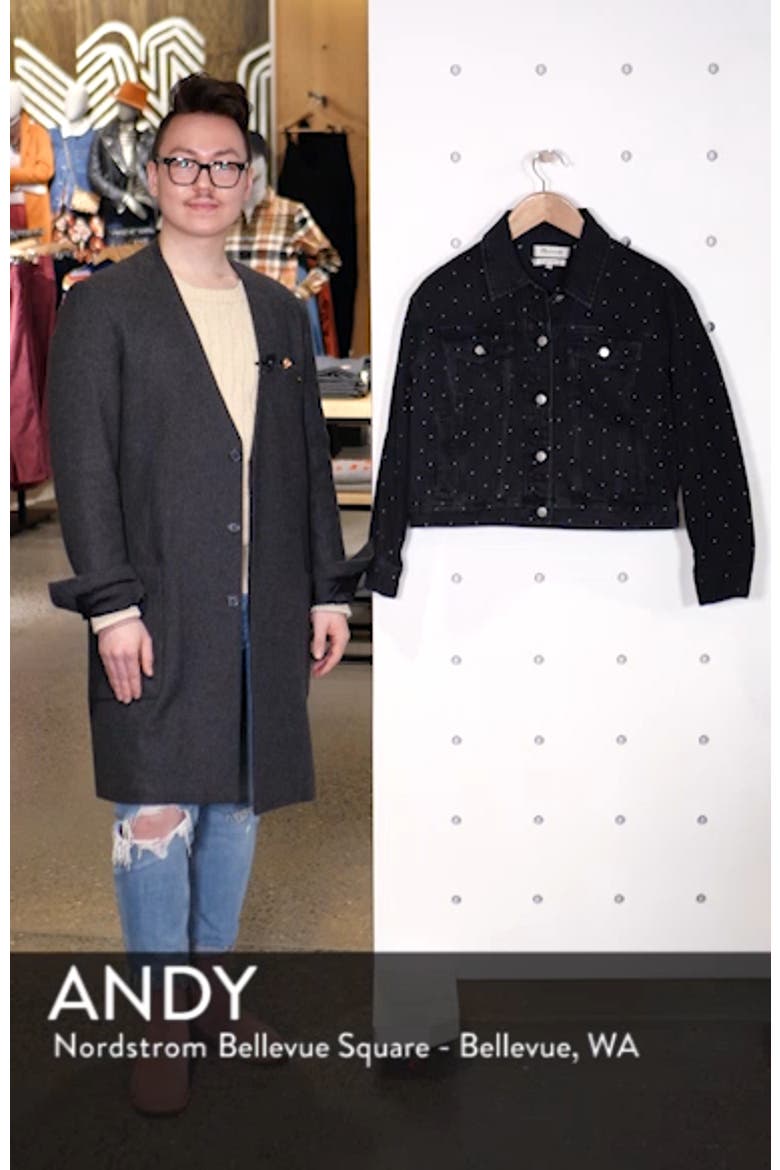 The Boxy Metallic Dot Crop Jean Jacket video