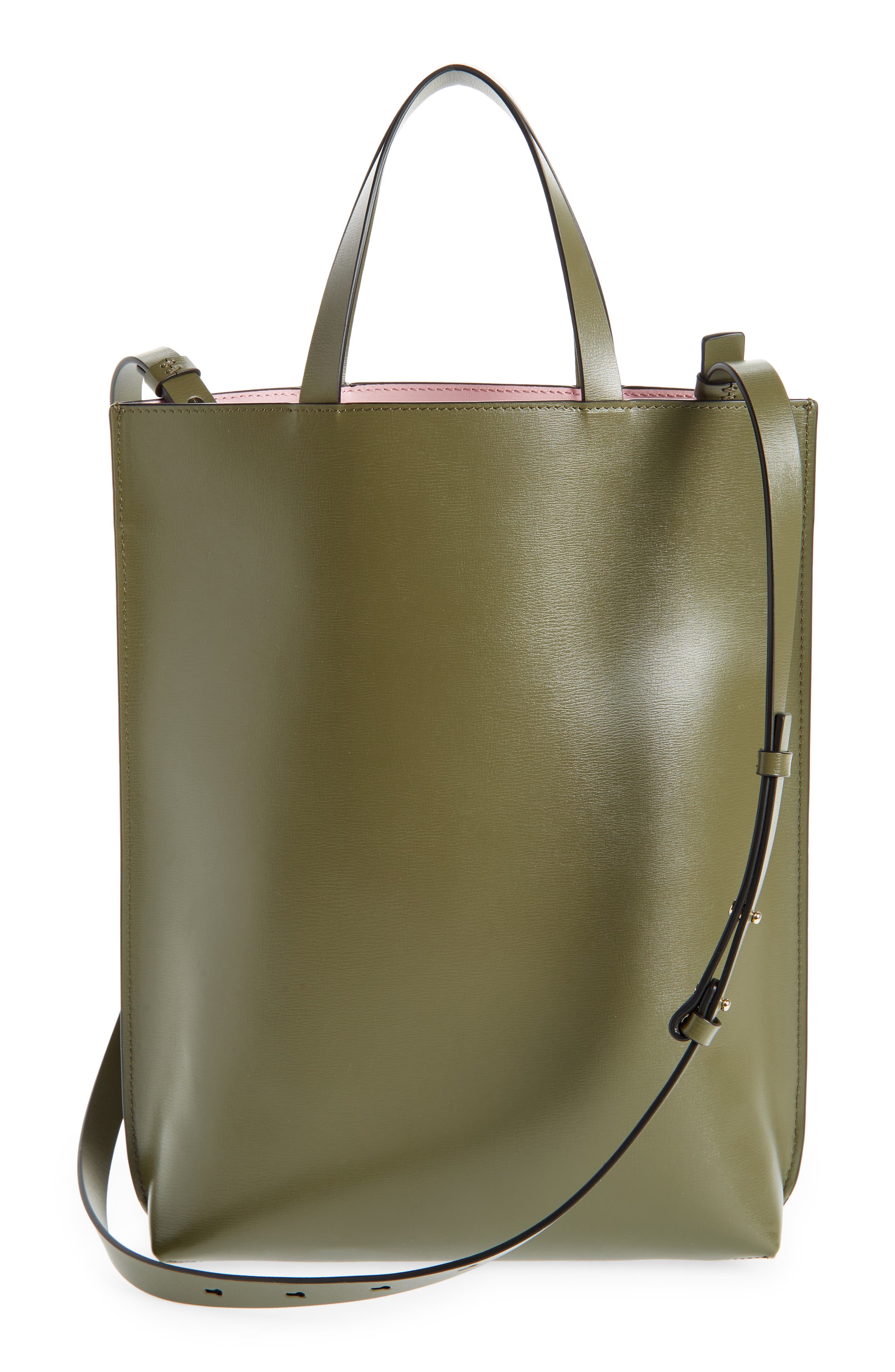 Medium Banner Recycled Leather Tote, Alternate, color, KALAMATA