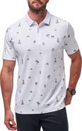 TravisMathew Around the Island Tropical Print Polo