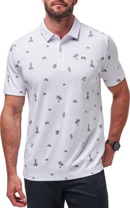 TravisMathew Around the Island Tropical Print Polo