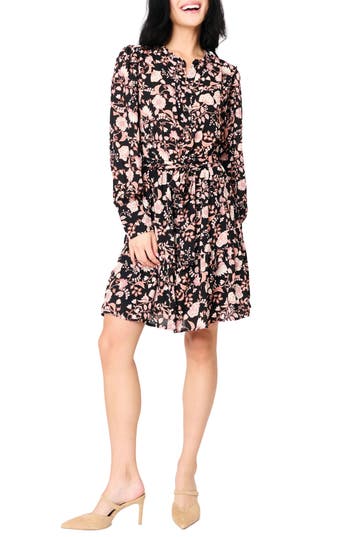 Gibsonlook Floral Long Sleeve Dress