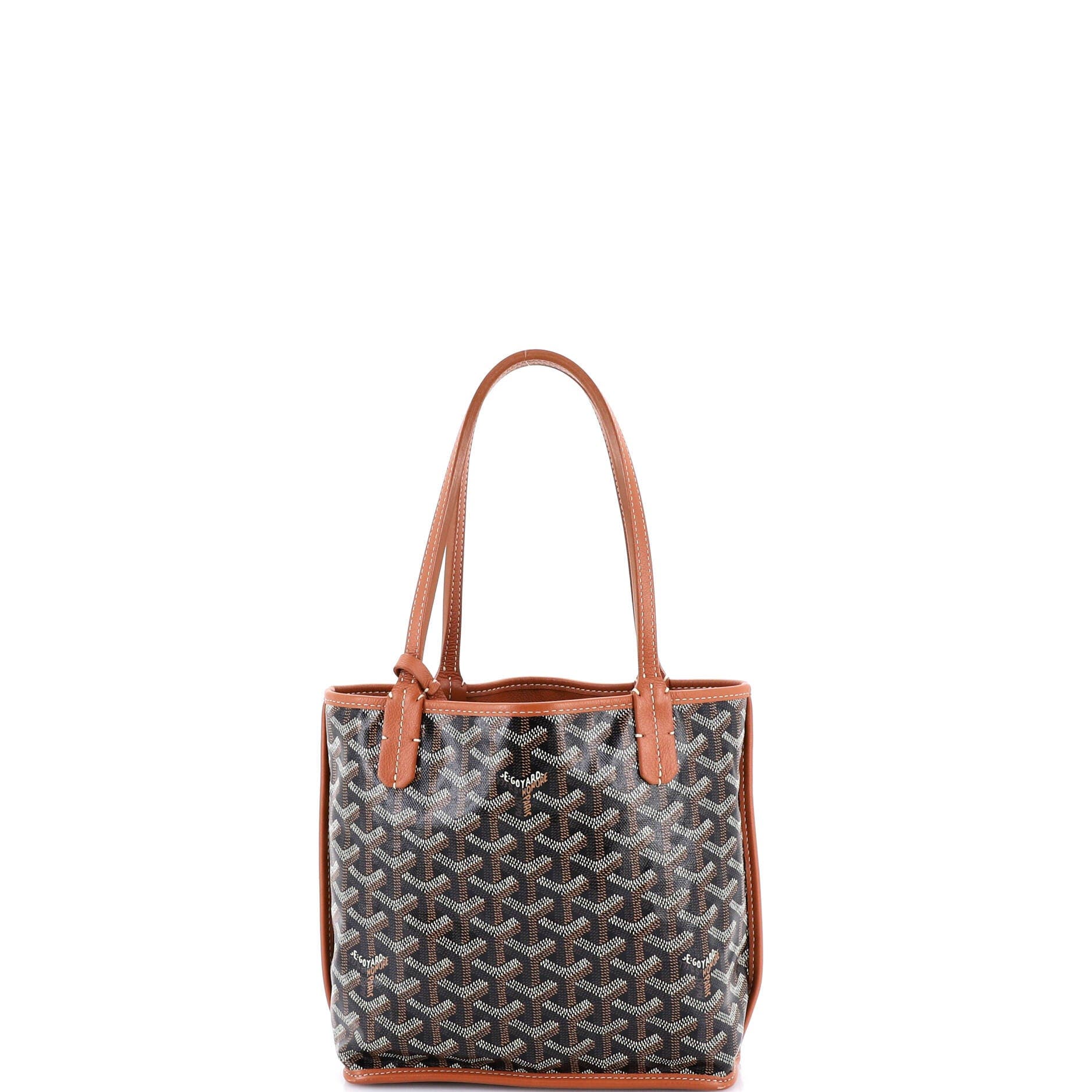 Pre-Owned Goyard Anjou Reversible Tote Coated Canvas Mini, Main, color, 