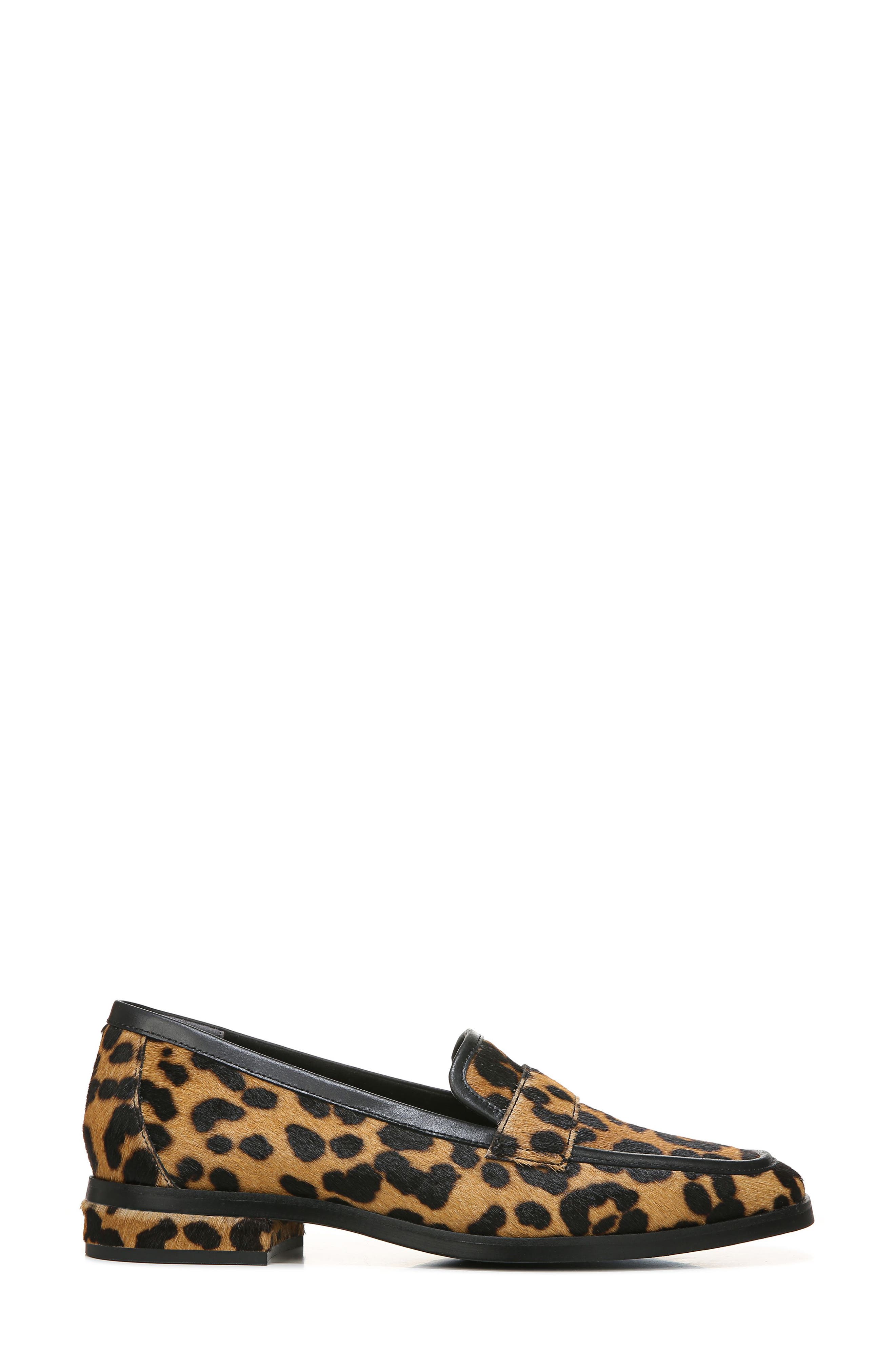 Sellah Square Toe Loafer, Alternate, color, TAN LEOPARD