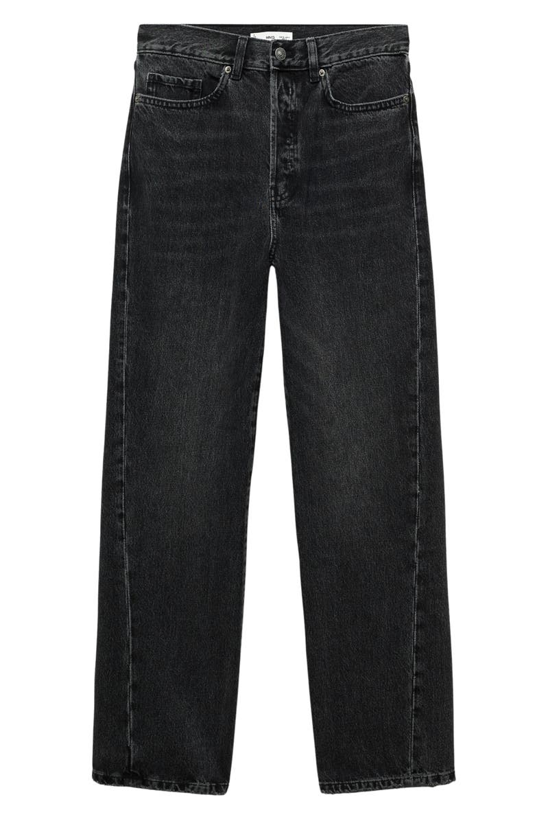 MANGO Forward Seam High Waist Straight Leg Jeans, Alternate, color,