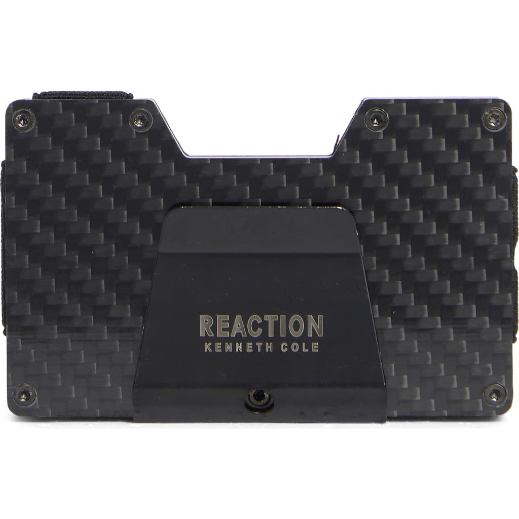 Kenneth Cole Carbon Fiber Hardside Card Case In Black