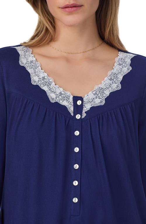 Eileen West Long Sleeve Ballet Nightgown In Blue