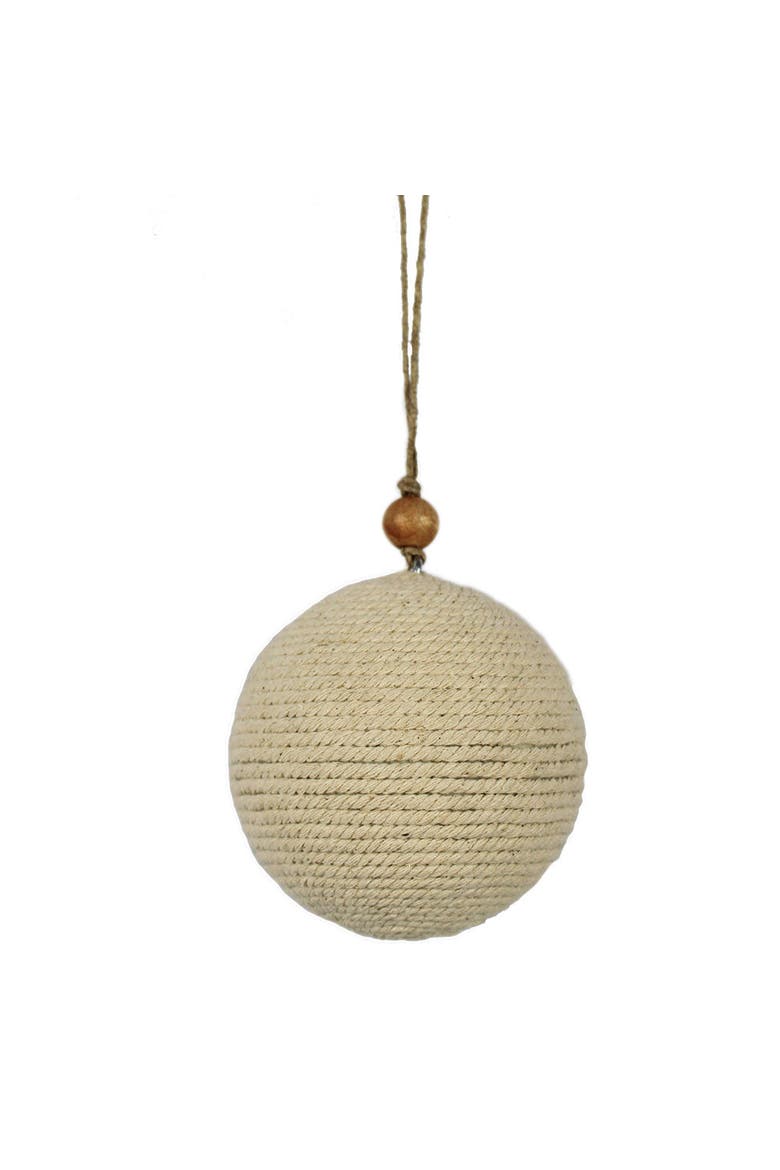 Natural Jute Wrapped Christmas Ornaments, Main, color, Earth tones
