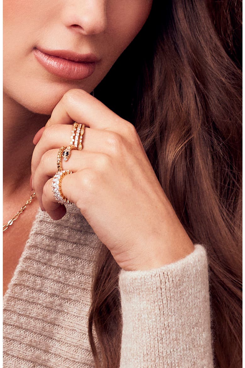 Sterling Forever 14K Gold Plated Open Textured Snake Ring (Women ...