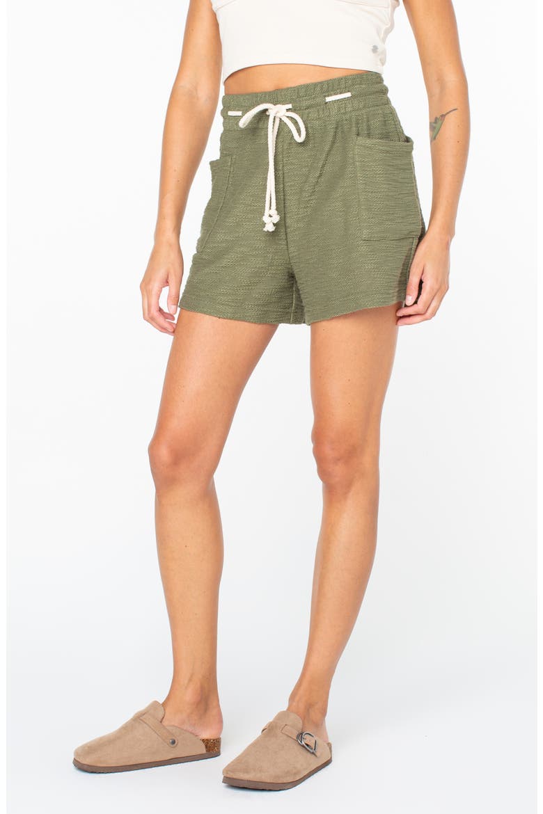 Sunny Coast Cotton Blend Shorts, Alternate, color, FOUR LEAF