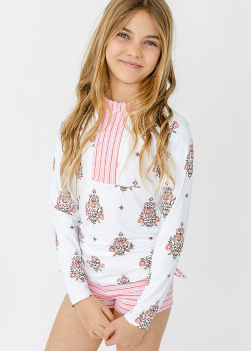 Cabana Life Girls 3-Piece Long Sleeve Rashguard Set in Amelia Island 