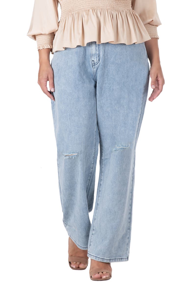 Subtle Distressed Boyfriend Jeans, Main, color, 3240MIDSTONE