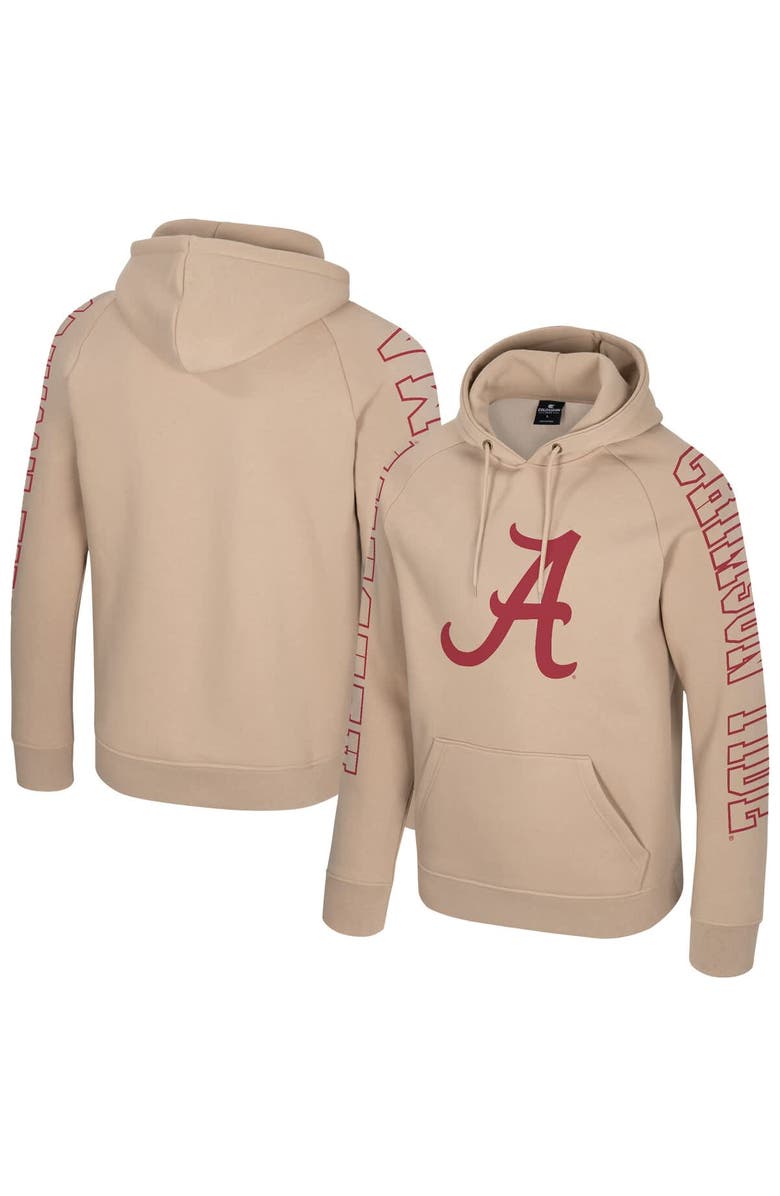 COLOSSEUM Men's Colosseum Tan Alabama Crimson Tide Big Break Raglan Hoodie, Main, color, Tan