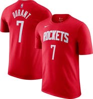 Nike Men's Nike Kevin Durant Red Houston Rockets Icon Edition Name & Number T-Shirt