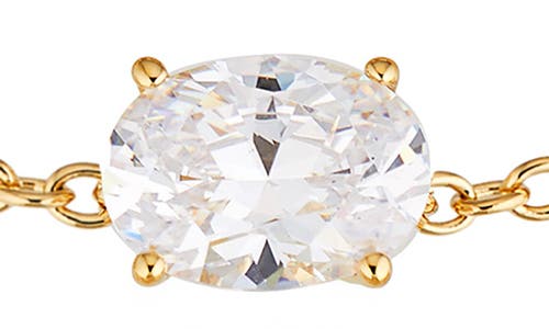 Nadri Modern Love Large Oval Solitaire Bracelet In Gold