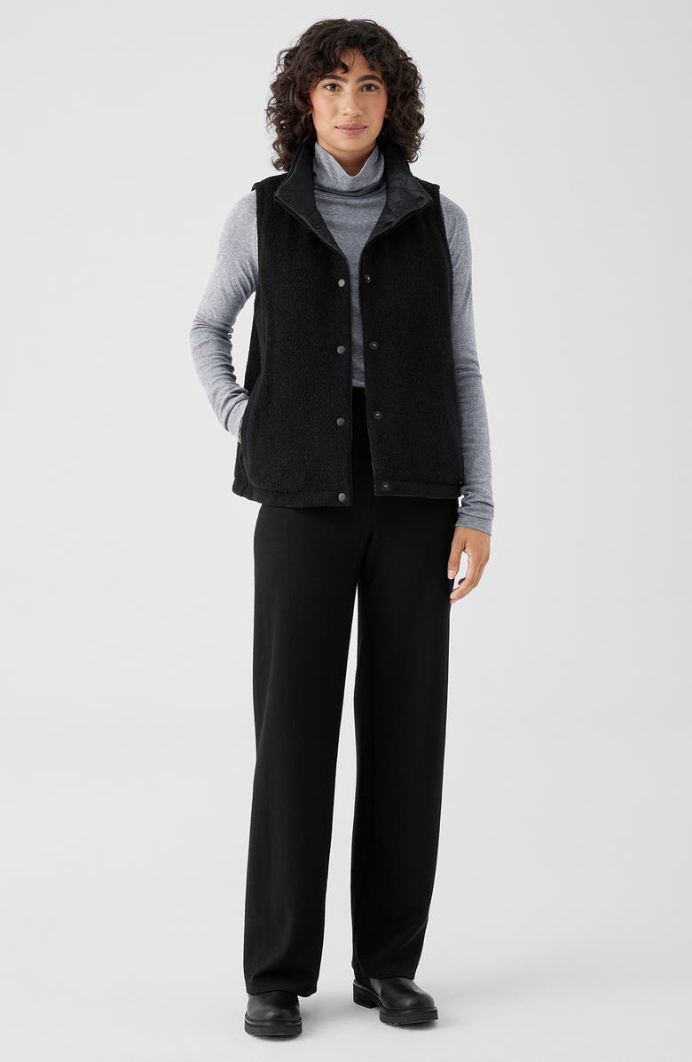Eileen Fisher Reversible Quilted Vest, Alternate, color, Black