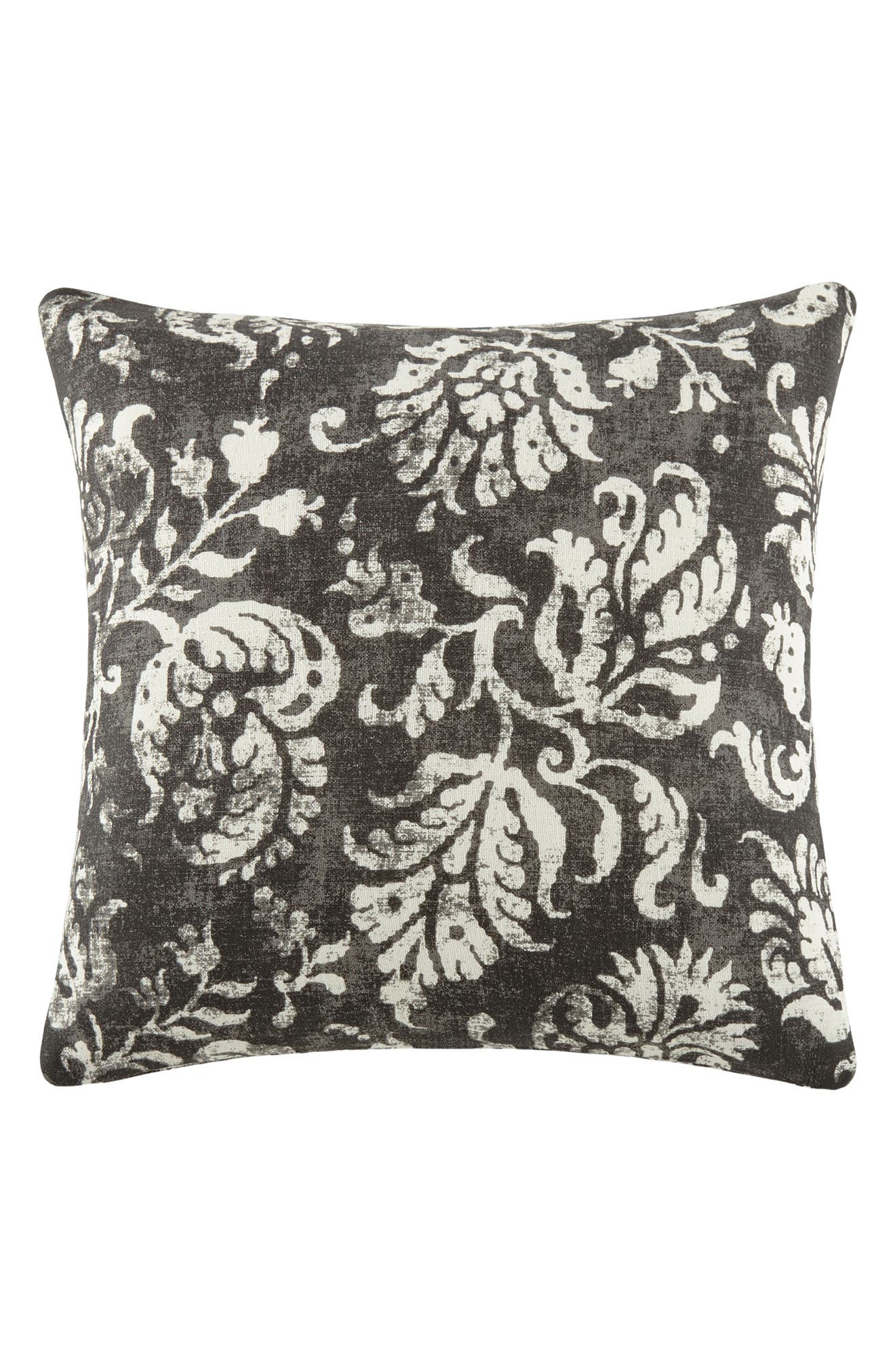 HOMESPUN Distressed Floral Cotton Throw Pillow