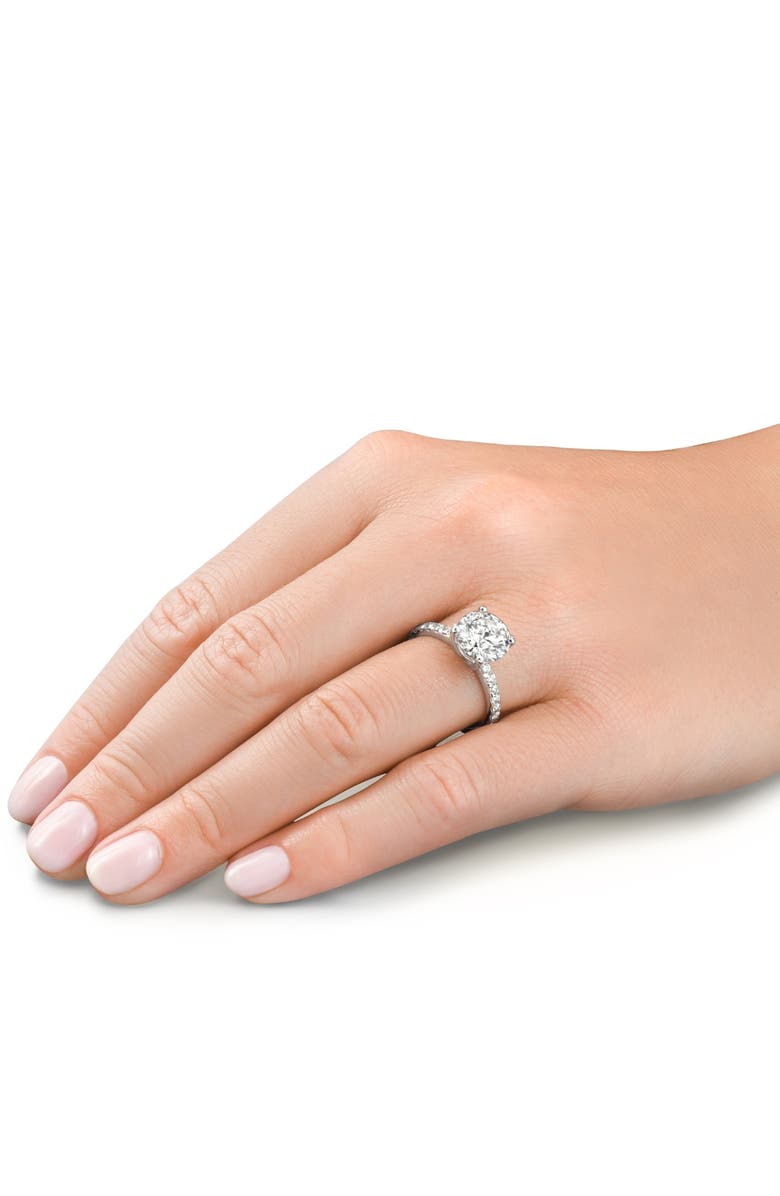 Bliss Diamond Certified 3.40Ct Round Cut Diamond Engagement Ring 14k Gold Lab Grown, Alternate, color, 14K White Gold