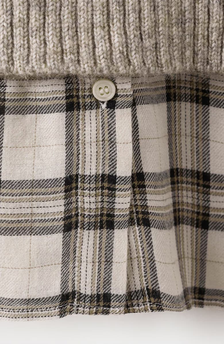 MANGO Teria Shirt Sweater, Alternate, color, Medium Brown