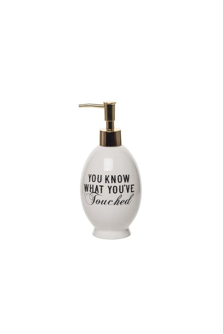 You Know Soap Dispenser Ceramic White 16 oz, Main, color, White