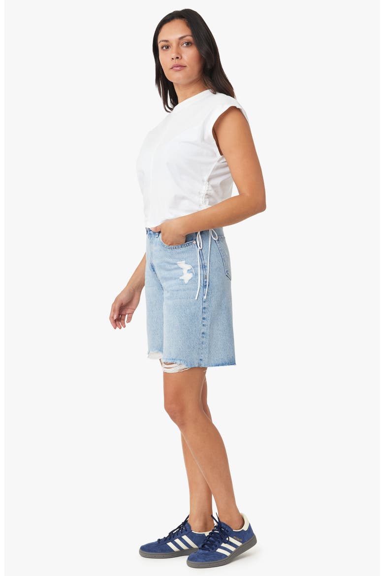 Joey Long Cutoff Denim Shorts, Alternate, color, AIRE