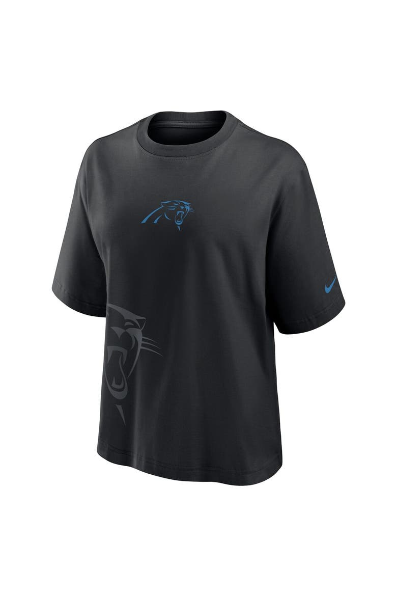 Women's Nike Black Carolina Panthers Boxy T-Shirt, Alternate, color, Black