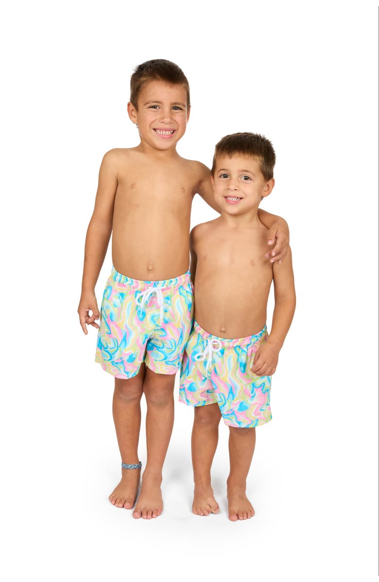 Kenny Flowers The St. Lucia - Boys Swim Trunks UPF 50+, Alternate, color, Multi