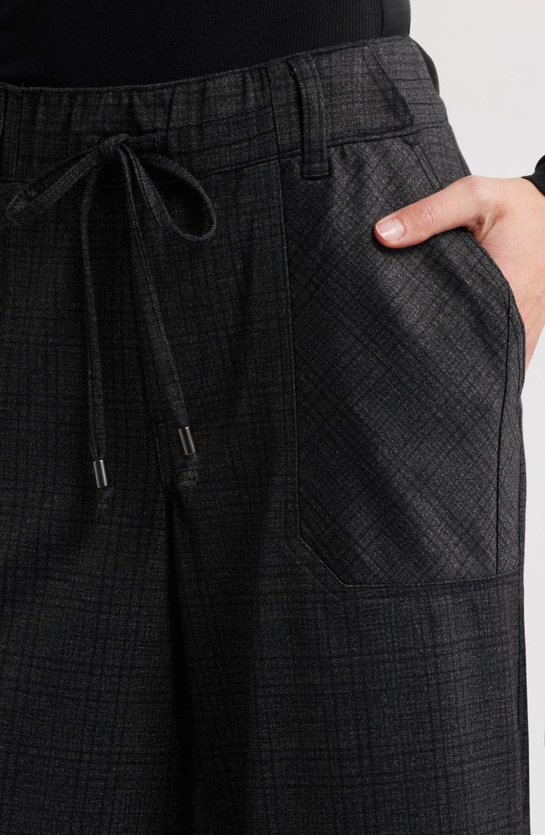 Wit & Wisdom 'Ab'Leisure Pull-On High Waist Wide Leg Ponte Pants, Alternate, color, Navy Charcoal