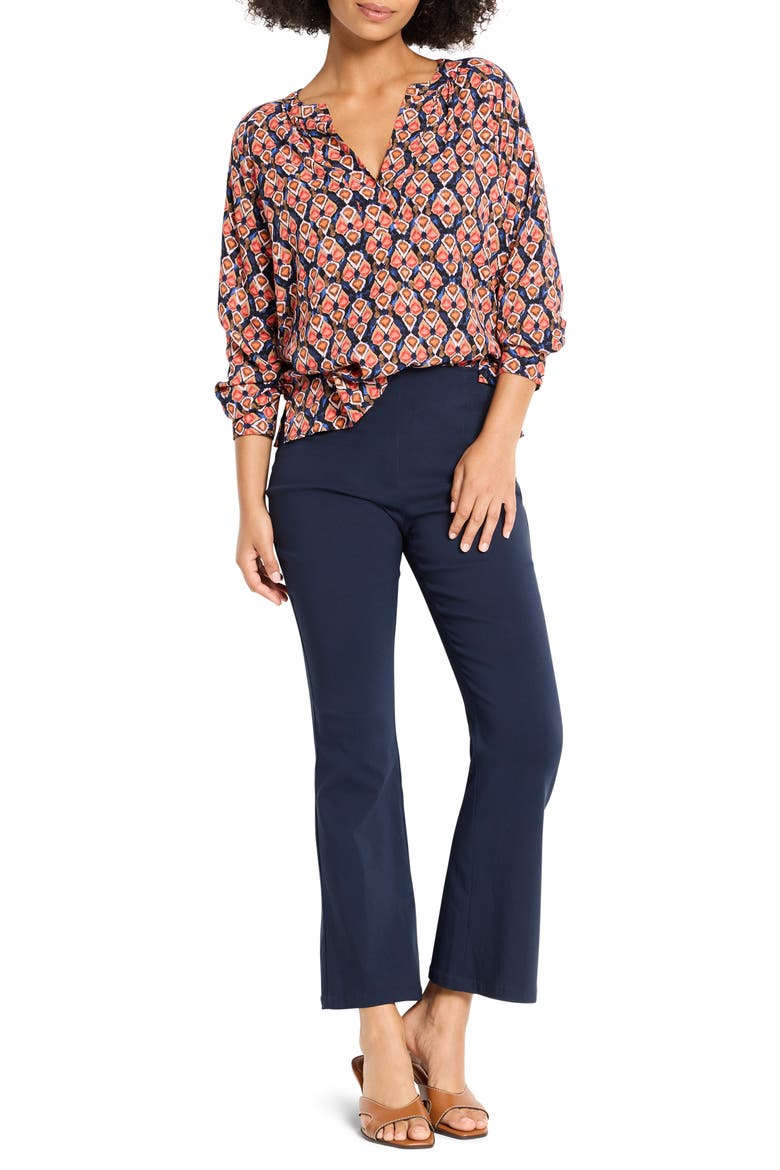 Harvest Ikat V-Neck Top, Alternate, color, RED MULTI