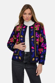 Raffya Halen Quilted Embroidered Jacket
