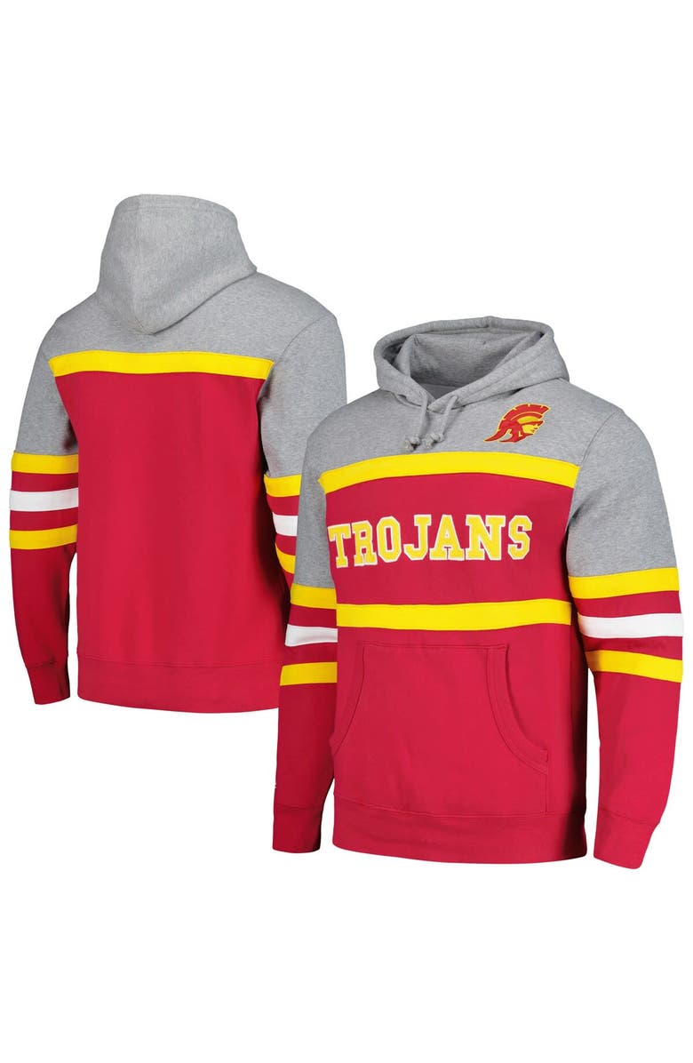Mitchell & Ness Men's Mitchell & Ness Cardinal USC Trojans Head Coach Pullover Hoodie, Alternate, color, Cardinal