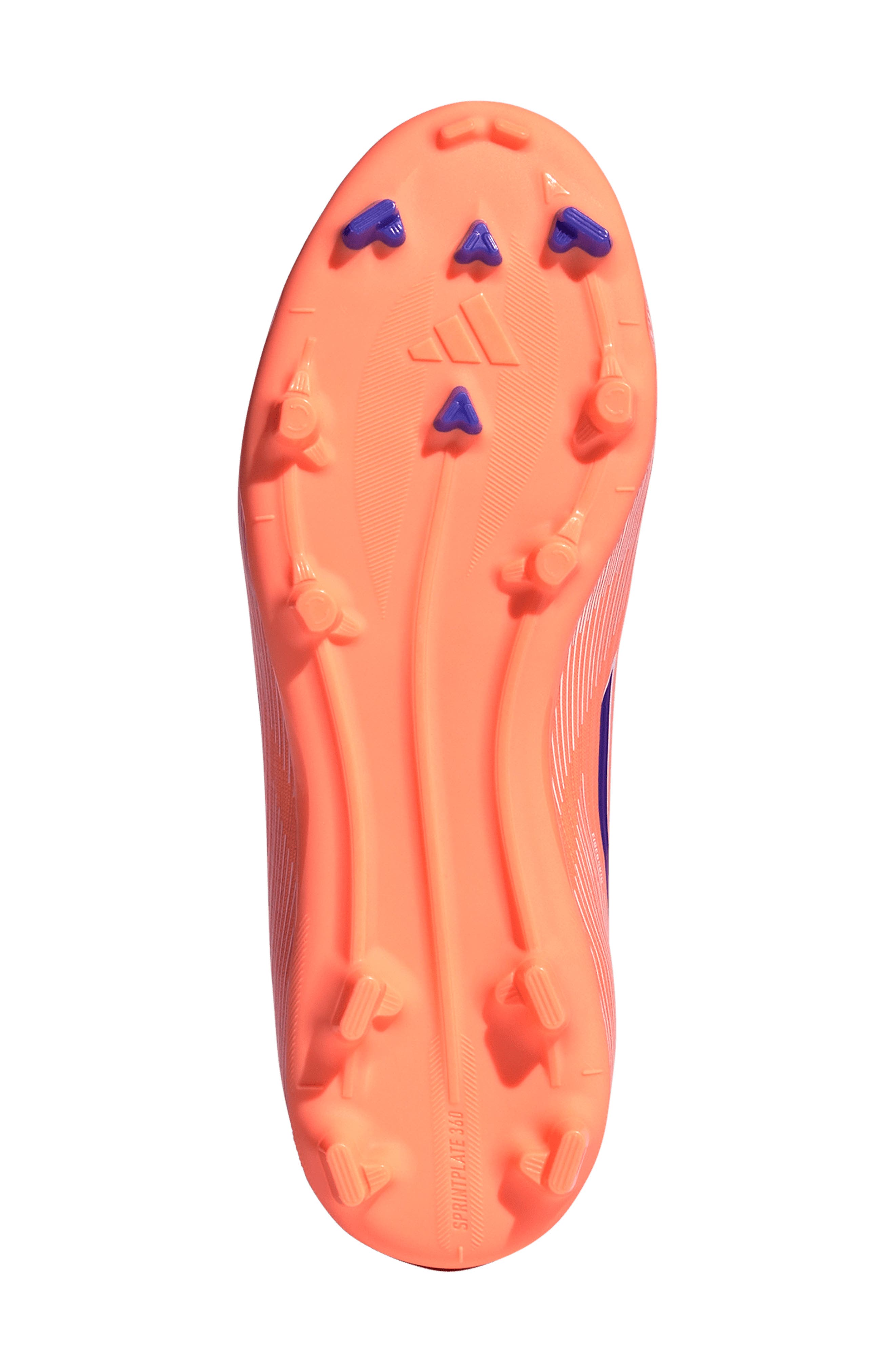 adidas Kids' F50 League Firm/Multiground Soccer Cleat, Alternate, color, Beam Orange/ Lucid Blue/ White