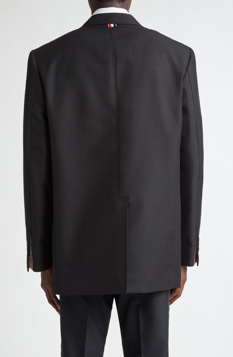 Thom Browne Unstructured Wool & Mohair Tuxedo Jacket, Alternate, color, Black
