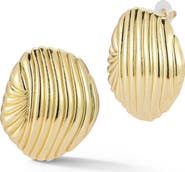 SPHERA MILANO Ribbed Statement Stud Earrings