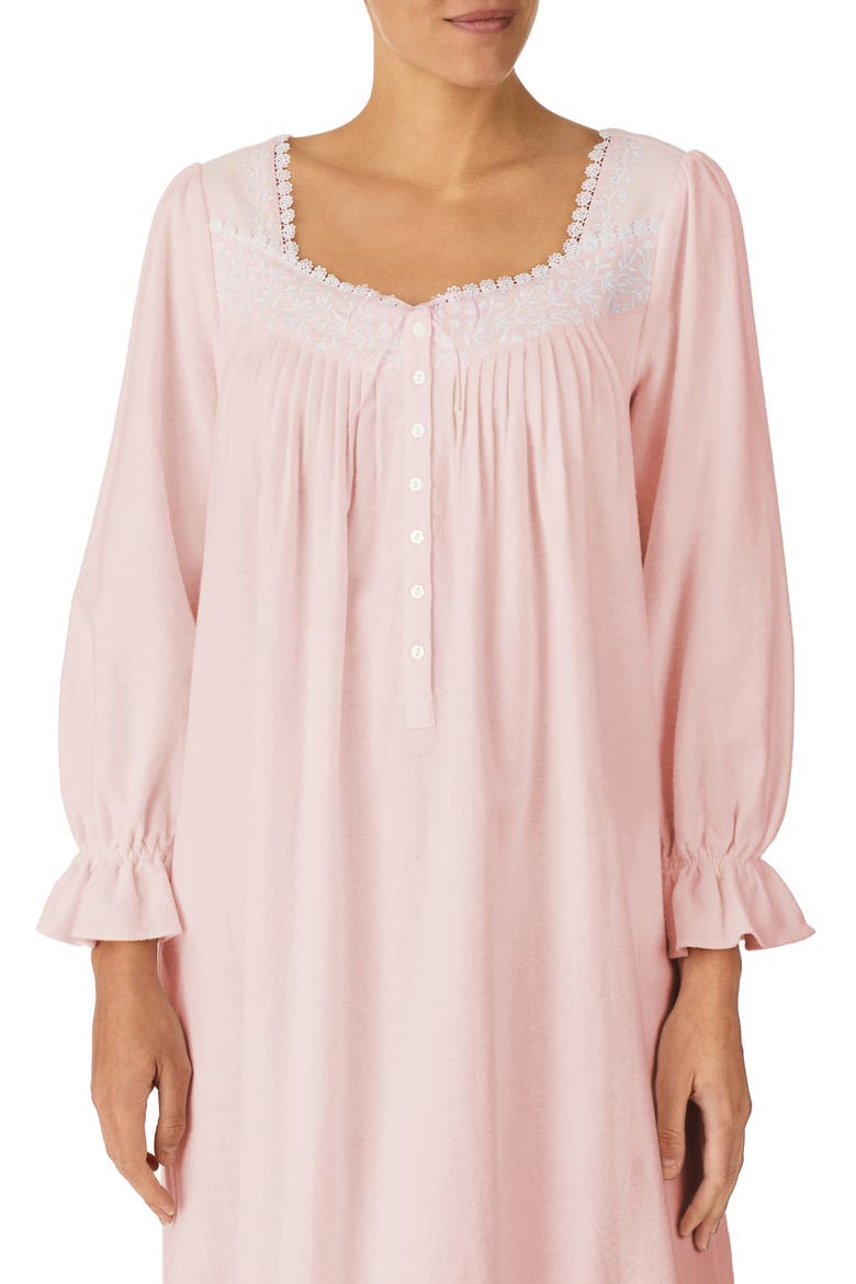 Long Sleeve Cotton Ballet Nightgown, Alternate, color, BLUSH