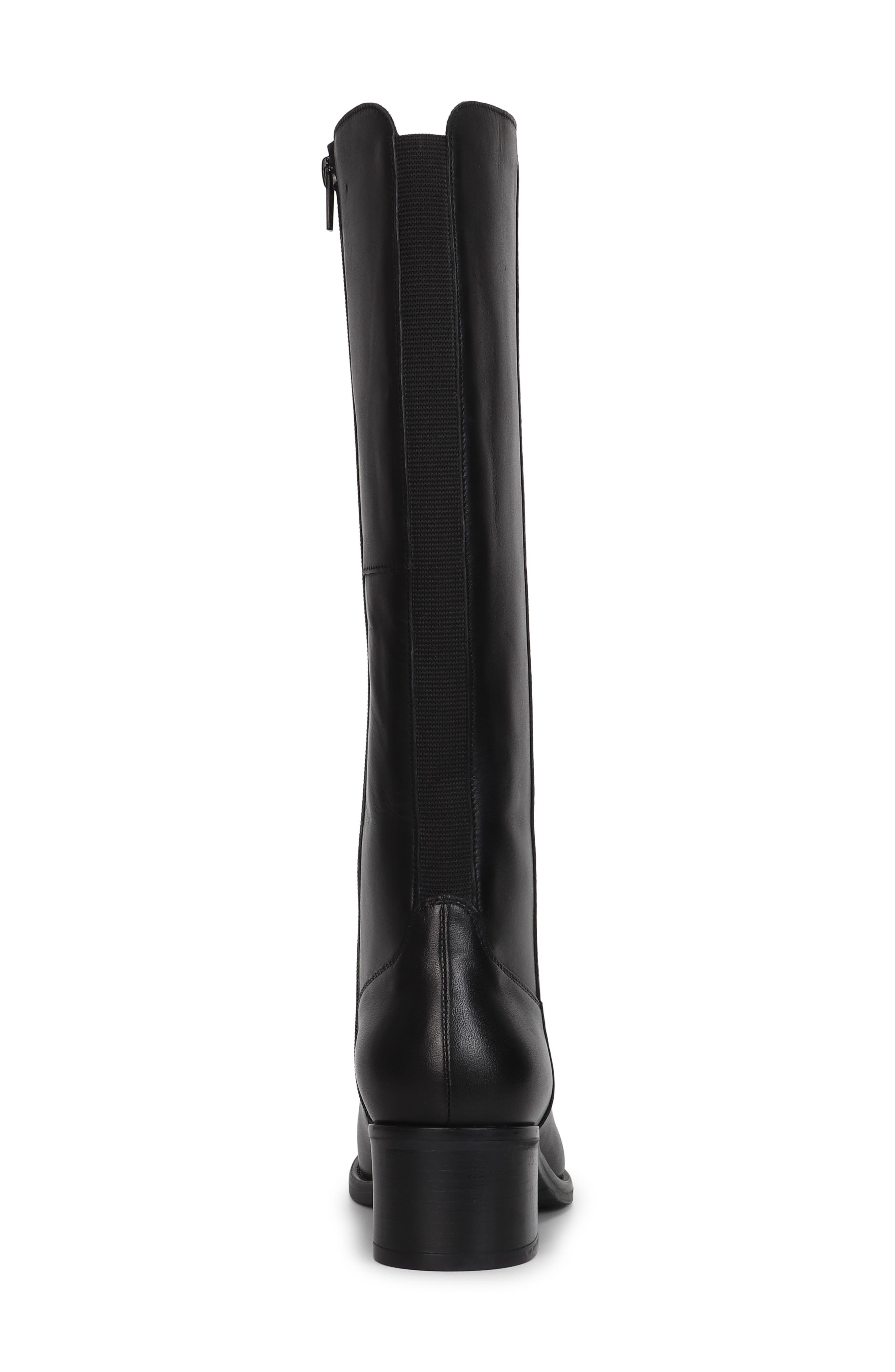 Bristol Knee High Leather Boot, Alternate, color, BLACK