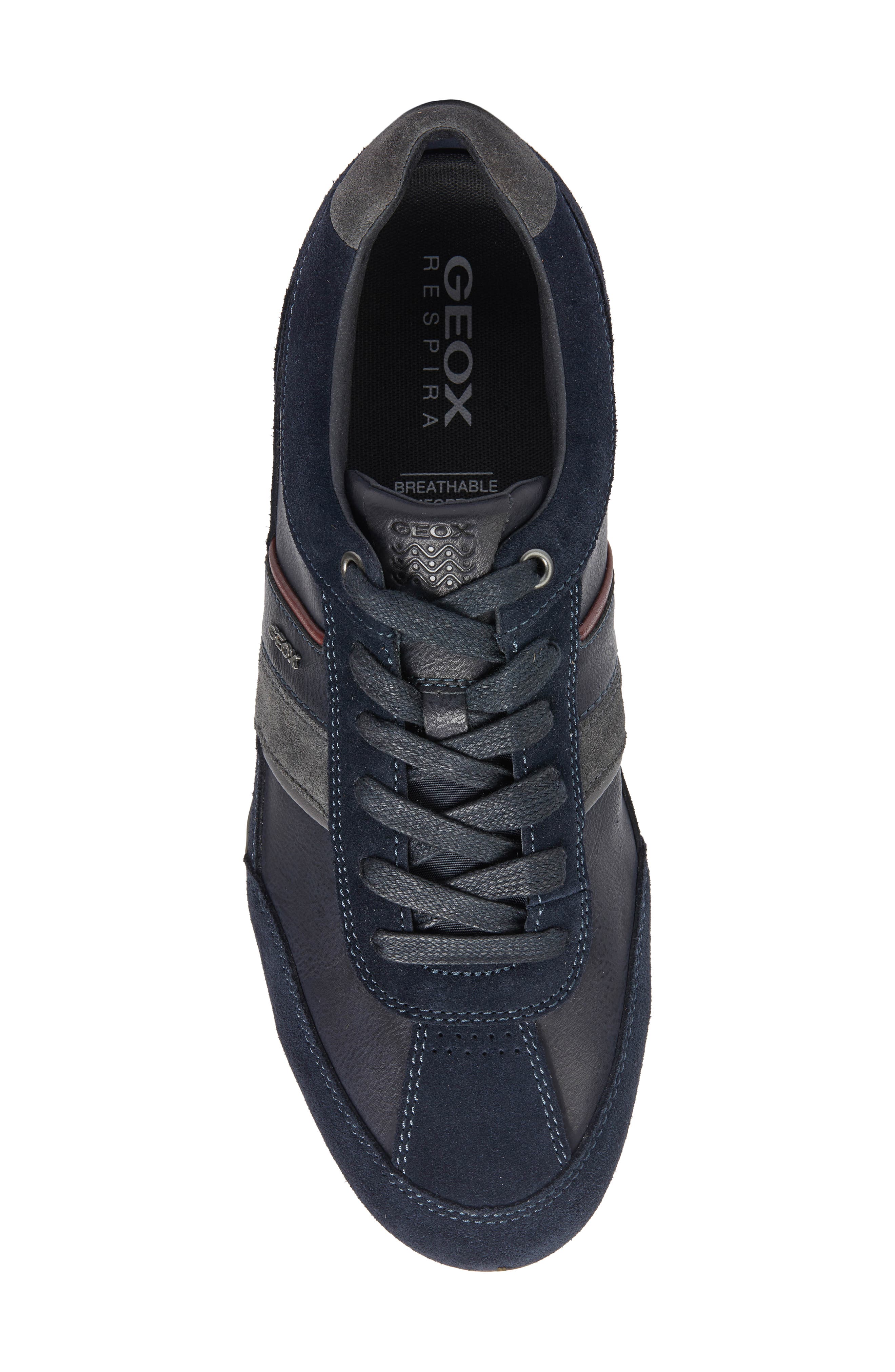 Geox Wells Sneaker, Alternate, color, Navy/ Dk Burgundy