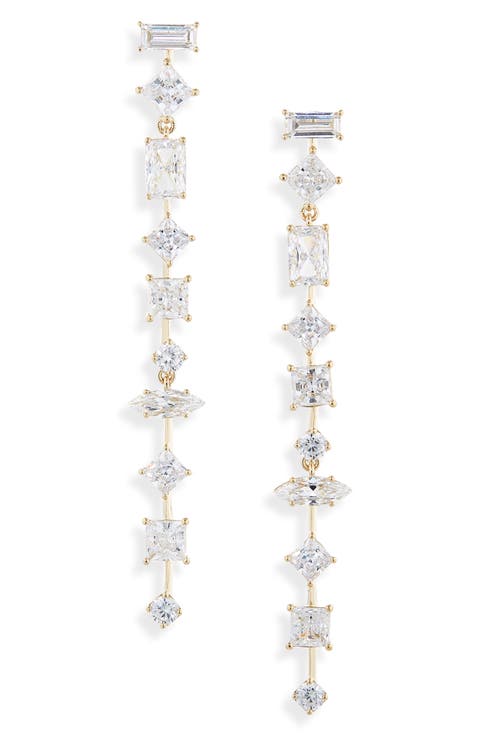 Cubic Zirconia Linear Earrings