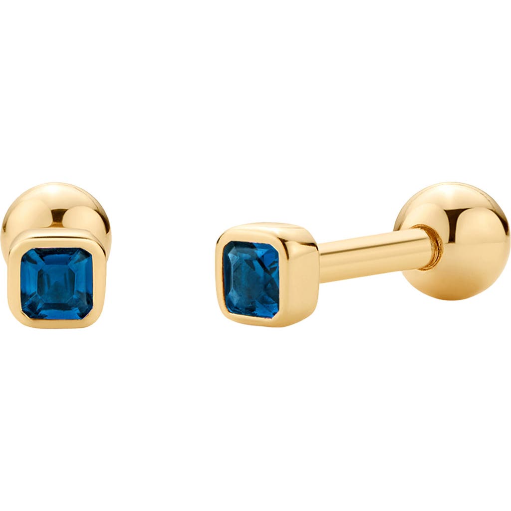 Made By Mary Cubic Zirconia Birthstone Stud Earrings In Brown