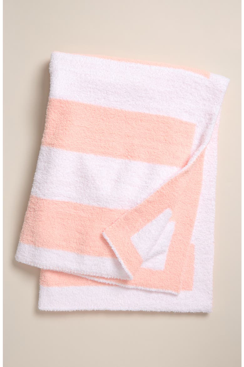 Print So Soft Chenille Blanket, Main, color, PINK HEAVEN CABANA STRIPE
