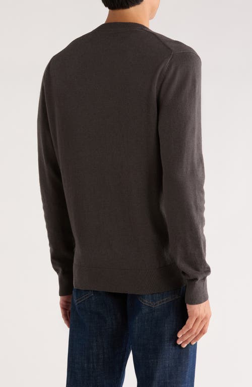 14th & Union Organic Cotton & Cashmere Blend Crewneck Sweater In Brown