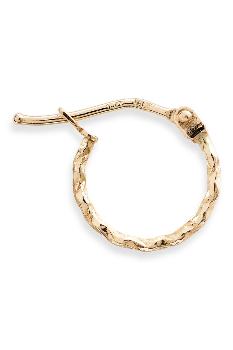 14K Gold Textured Twisted Hoop Earrings   (Nordstrom Exclusive), Alternate, color, YELLOW GOLD