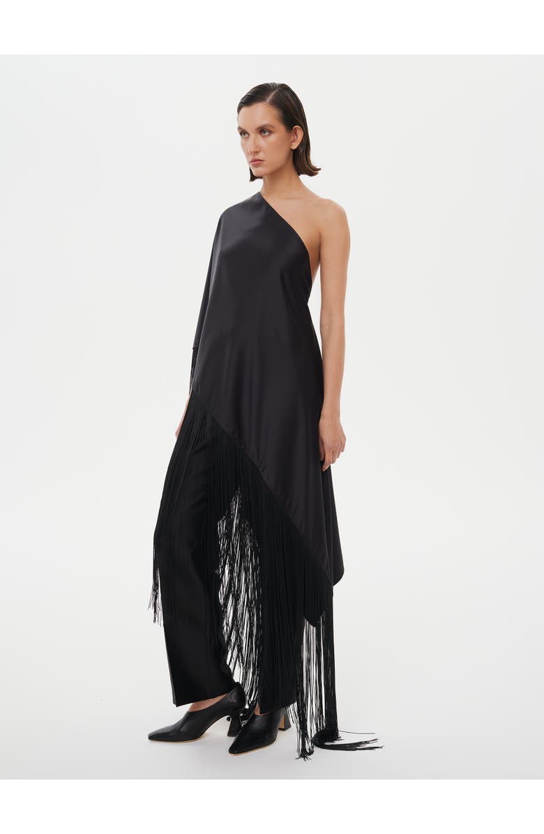 Alas Fringed Party Cape, Alternate, color, Black