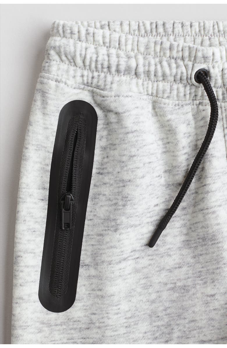 H&M Sweatpant joggers, Alternate, color, Light Gray Melange