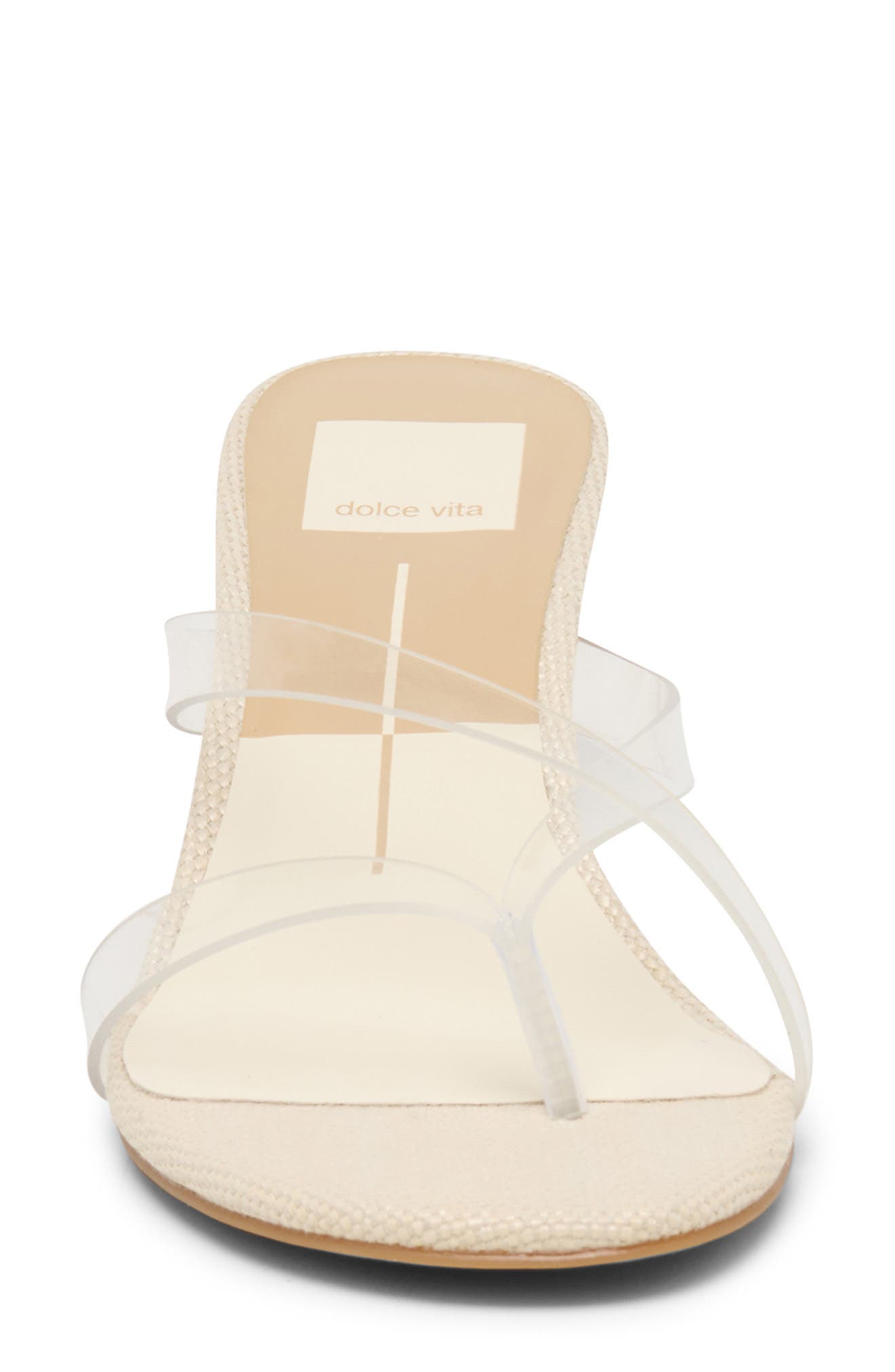 Dolce Vita Daisy Vinyl Slide Sandal, Alternate, color, Crystal Vinyl