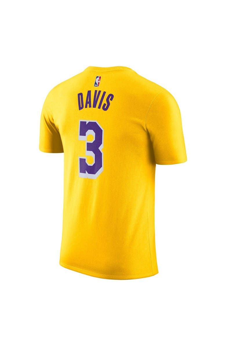 Nike Men's Nike Anthony Davis Gold Los Angeles Lakers Icon 2022/23 Name & Number T-Shirt, Alternate, color, 