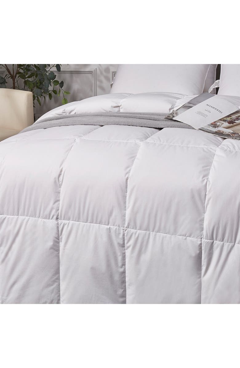 BLUE RIDGE HOME FASHIONS Kathy Ireland Light Warmth White Down Fiber Comforter, Alternate, color, White